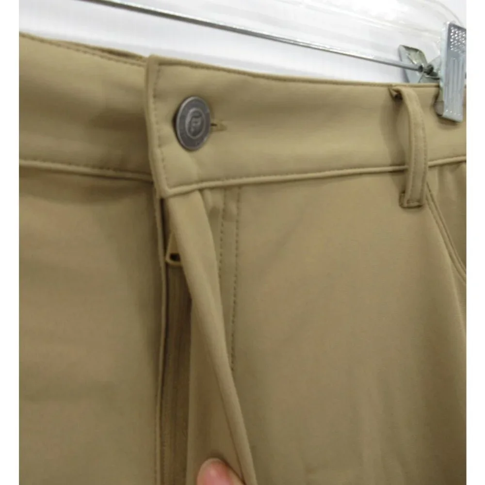 Fabletics Pants 40X26 Tan Performance Golf Commuter Travel Tech Logo